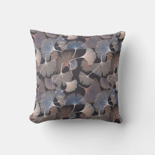 Ginkgo verlasse: elegantes natürliches Muster. Kissen