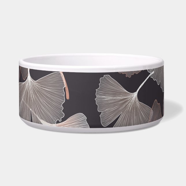 Ginkgo verlasse: elegantes natürliches Muster. Napf (Vorderseite)