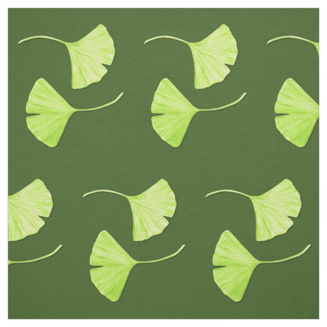 Ginkgo verlässt botanisches Kunst-Gewebe Stoff (Muster)