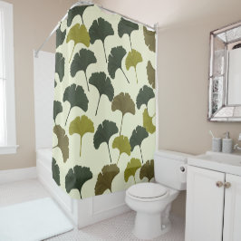 Ginko Bilbao Blätter Duschvorhang