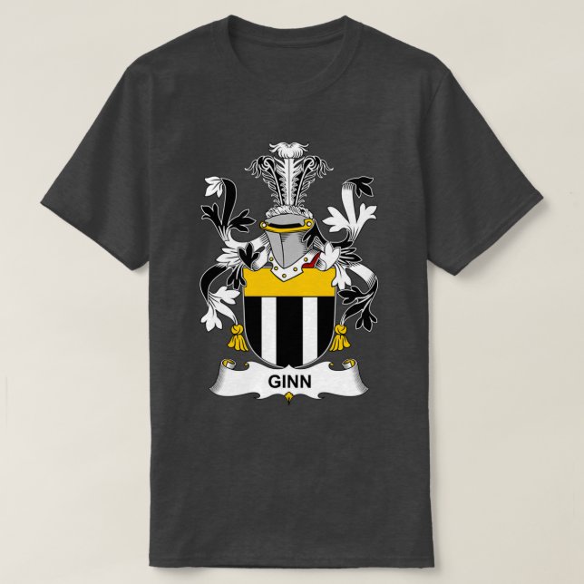 Ginn Coat of Arms Family Crest  T-Shirt (Design vorne)