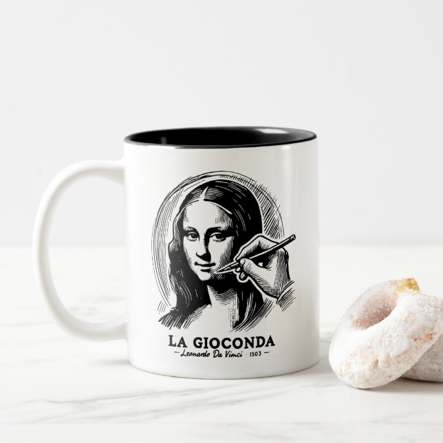 Gioconda Zweifarbige Tasse (Mit Donut)