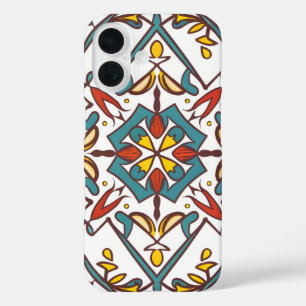 giometrisches Mosaik, Mandala-Muster iPhone 16 Hülle