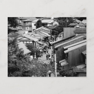 Gion Kyōto Japan Schwarz & Weiß Fotografie Postkarte