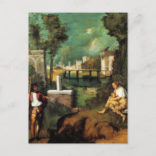 Giorgione Der Tempest Postkarte