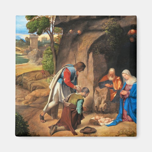 Giorgione - Die Verehrung der Hirten Magnet (Vorne)
