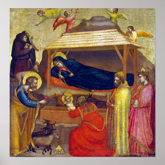 Giotto di Bondone Die Verehrung der Magi Poster (Vorne)