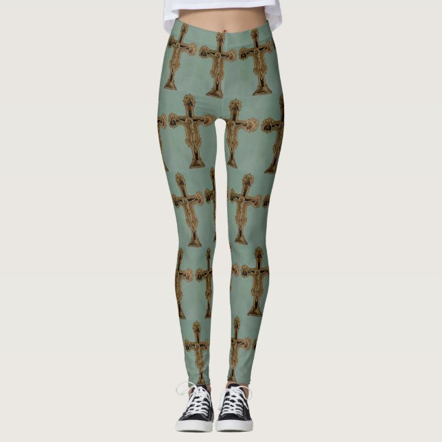 Giotto di Bondone – Kruzifix Crocifisso Scrovegni Leggings (Vorderseite)