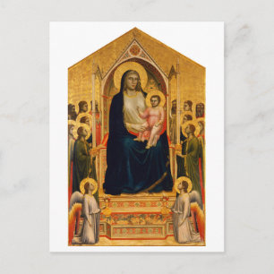 Giotto Ognissanti ( Allerheiligen) Madonna Maestà, Feiertagspostkarte