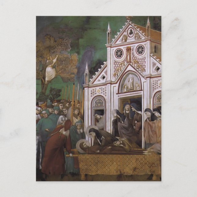 Giotto: St. Francis Mourned by St. Clare Postkarte (Vorderseite)