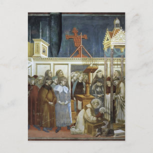 Giotto: St. Francis von Assisi Vorbereitung der Kr Postkarte