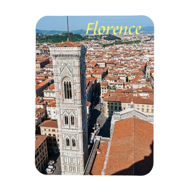 Giotto's Campanile - Florenz, Toskana, Italien Magnet (Vertikal)
