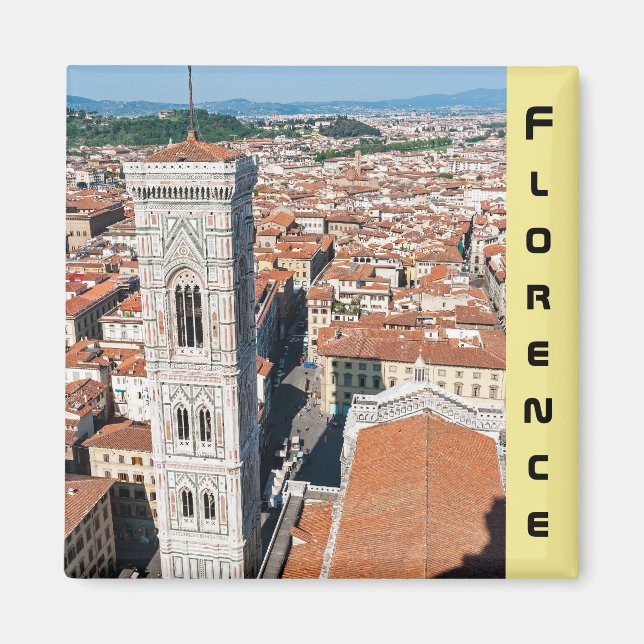Giotto's Campanile - Florenz, Toskana, Italien Magnet (Vorne)