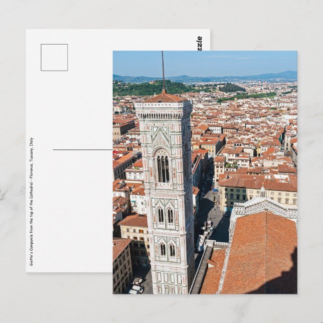 Giotto's Campanile - Florenz, Toskana, Italien Postkarte (Vorne/Hinten)