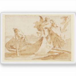 Giovanni Battista Tiepolo - Flug nach Ägypten Aufkleber