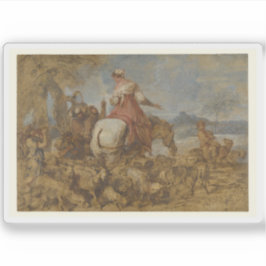 Giovanni Benedetto Castiglione - Pastorale Reise Aufkleber