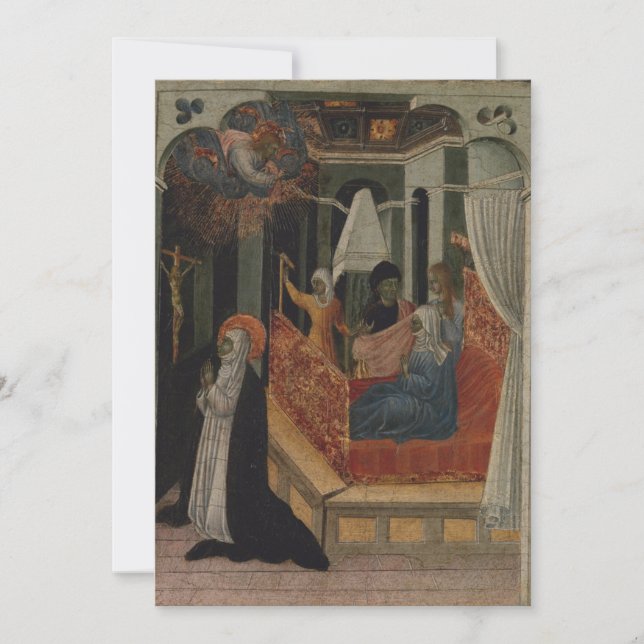 Giovanni di Paolo - St. Catherine von Siena Besee Einladung (Vorderseite)