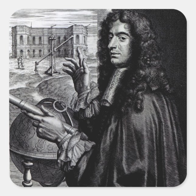 Giovanni Domenico Cassini Quadratischer Aufkleber (Vorderseite)