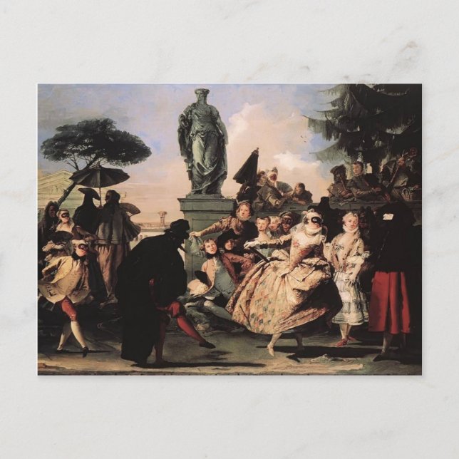 Giovanni Domenico Tiepolo- Minuet Postkarte (Vorderseite)