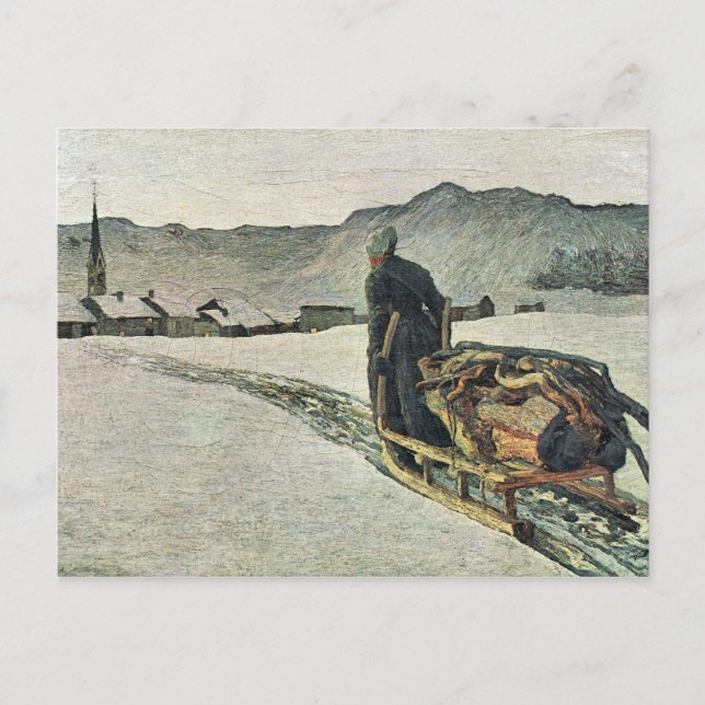 Giovanni Segantini - Rückkehr aus dem Wald Postkarte (Vorderseite)