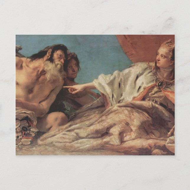 Giovanni Tiepolo - Neptun bietet Geschenke für Ven Postkarte (Vorderseite)