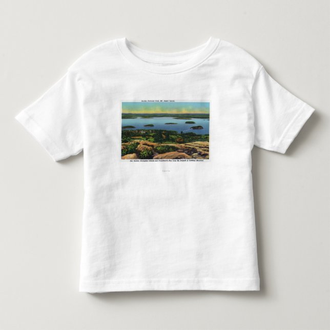 Gipfel-Ansicht Cadillacs Mt des Bar-Hafens Kleinkind T-shirt (Vorderseite)