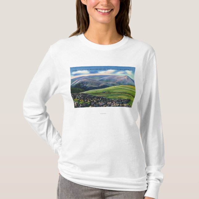 Gipfel-Ansicht der Zahn-Schiene, Nordspitzen T-Shirt (Vorderseite)