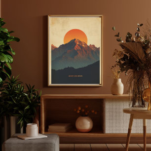 Gipfel der Anden – Retro Südamerika Reise Poster