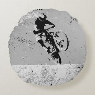 Gipfel des Berges - Mountain Biker Rundes Kissen