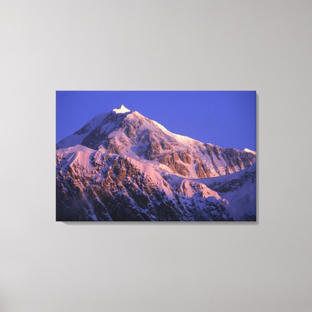 Gipfel des Peak McKinley in Denali: Leinwanddruck (Vorderseite)