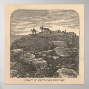 Gipfel des weißen Gesichtsberges Poster