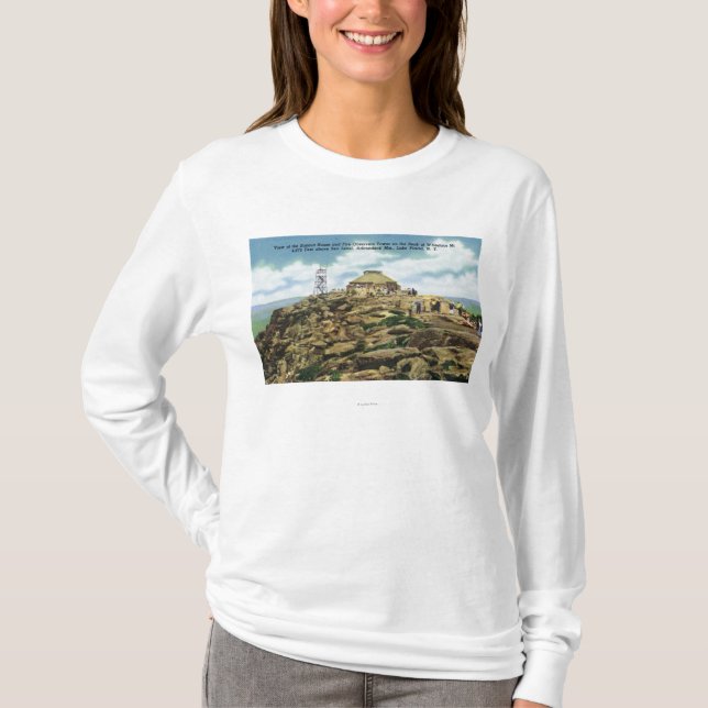 Gipfel-Haus, Feuer-Beobachter-Turm-Ansicht T-Shirt (Vorderseite)