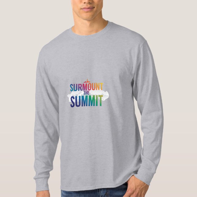 Gipfel überwinden" T-Shirt (Vorderseite)