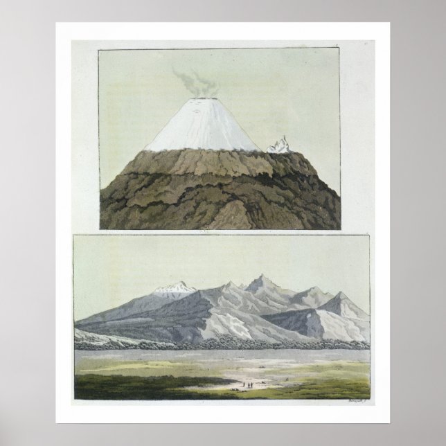 Gipfel von Cotopaxi (oben) und der Ausbruch von Co Poster (Vorne)