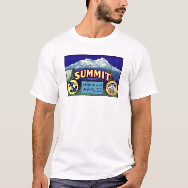 Gipfeläpfel - Vintages Fruchtkäseletikett T-Shirt (Vorderseite)
