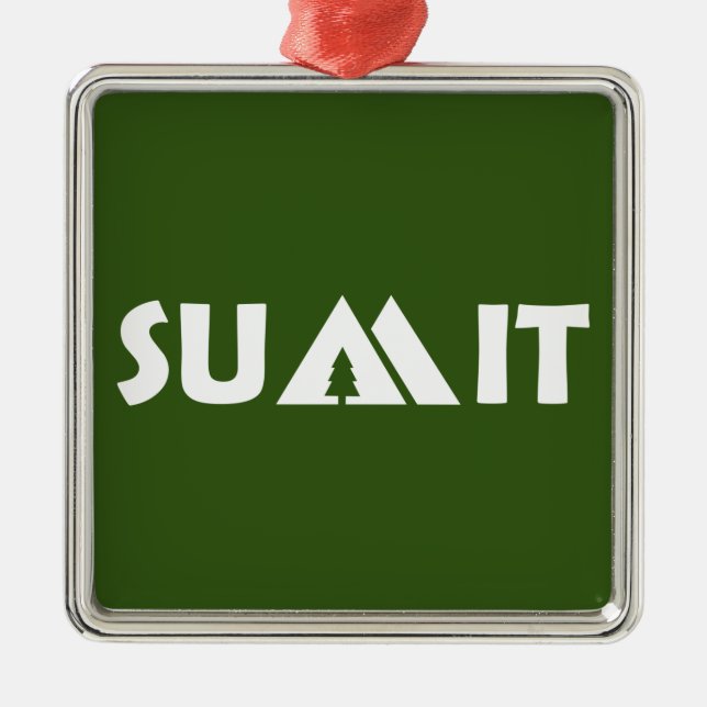 Gipfelgebirge Ornament Aus Metall (Vorne)