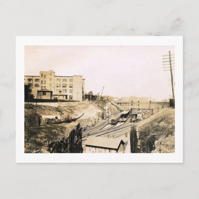 Gipfeltreffen Ave. Bahnhof Jersey City NJ Vintag Postkarte (Vorderseite)