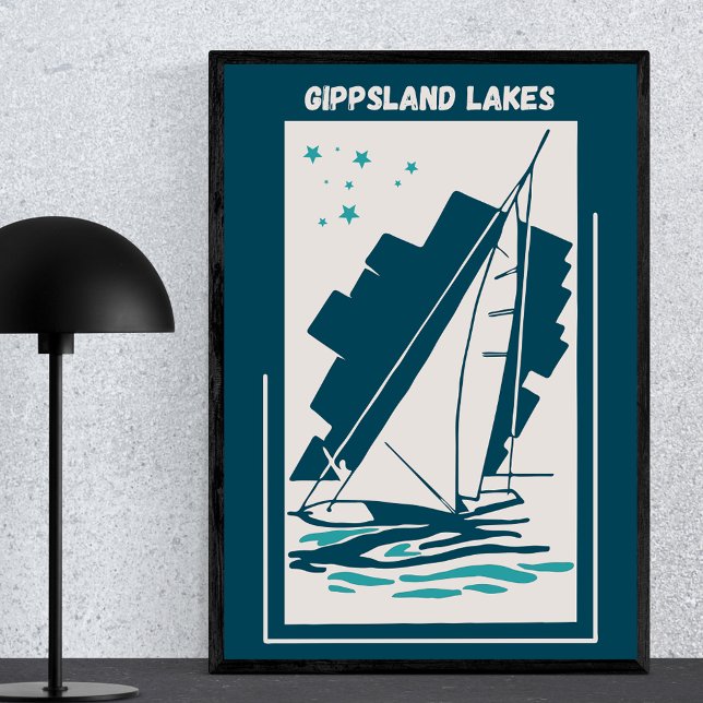 Gippsland-Seen in Australien - Vintages Segeln Poster (Von Creator hochgeladen)