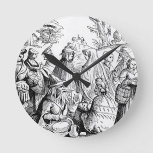 Gipsies fortune telling, after a woodcut in 'Cosmo Runde Wanduhr