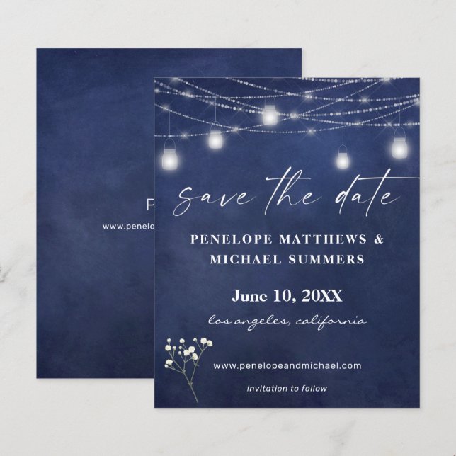 Gipskraut B Chalkboard Rett Datum (Vorne/Hinten)