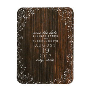 Gipskraut Barn Wood Save the Date Magnet