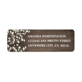 Gipskraut Barn Wood Wedding Address Labels