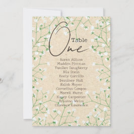 Gipskraut Blume Rustikale Hochzeitssattelkarte Einladung