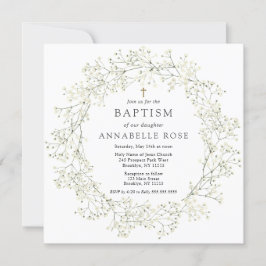 Gipskraut Blume Taufe Einladung