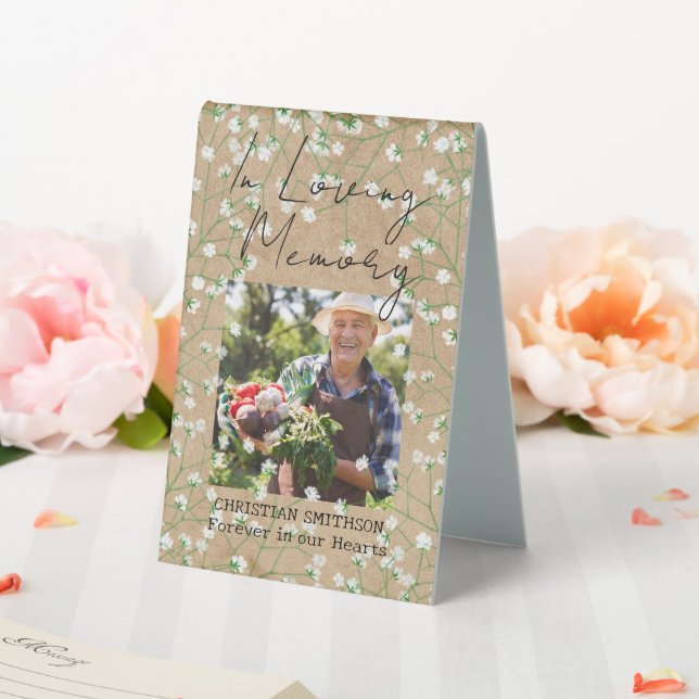 Gipskraut Boho Blume bei einer Gedächtnishochzeit Tischaufsteller (In Situ (Hochzeit))