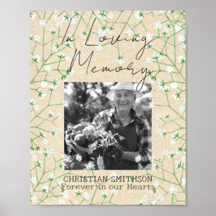 Gipskraut Boho Rustikal bei einer Gedächtnishochze Poster