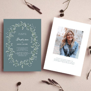 Gipskraut Elegante Taufe Einladung