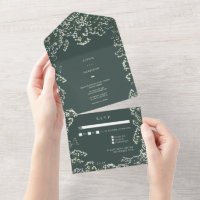Gipskraut Emerald Green Wedding RSVP