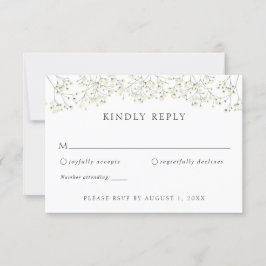 Gipskraut Hochzeit RSVP Einladung zur Reaktion