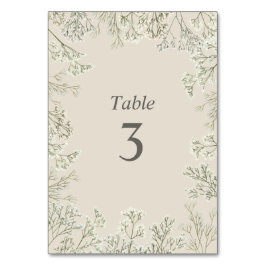 Gipskraut Hochzeit Tischnummer